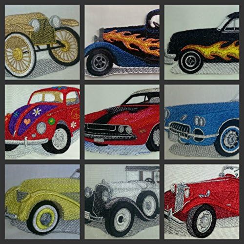 אוסף מכוניות קלאסיות [דודג 'צ'לנג'ר] [היסטוריה של רכב אמריקאי ברקמה] ברזל רקום על תיקון/תפירה [6.52 x3] מיוצר בארהב]